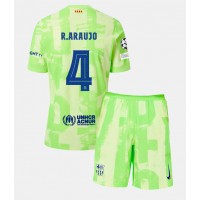 Barcelona Ronald Araujo #4 3rd trikot Kinder 2024-25 Kurzarm (+ Kurze Hosen)